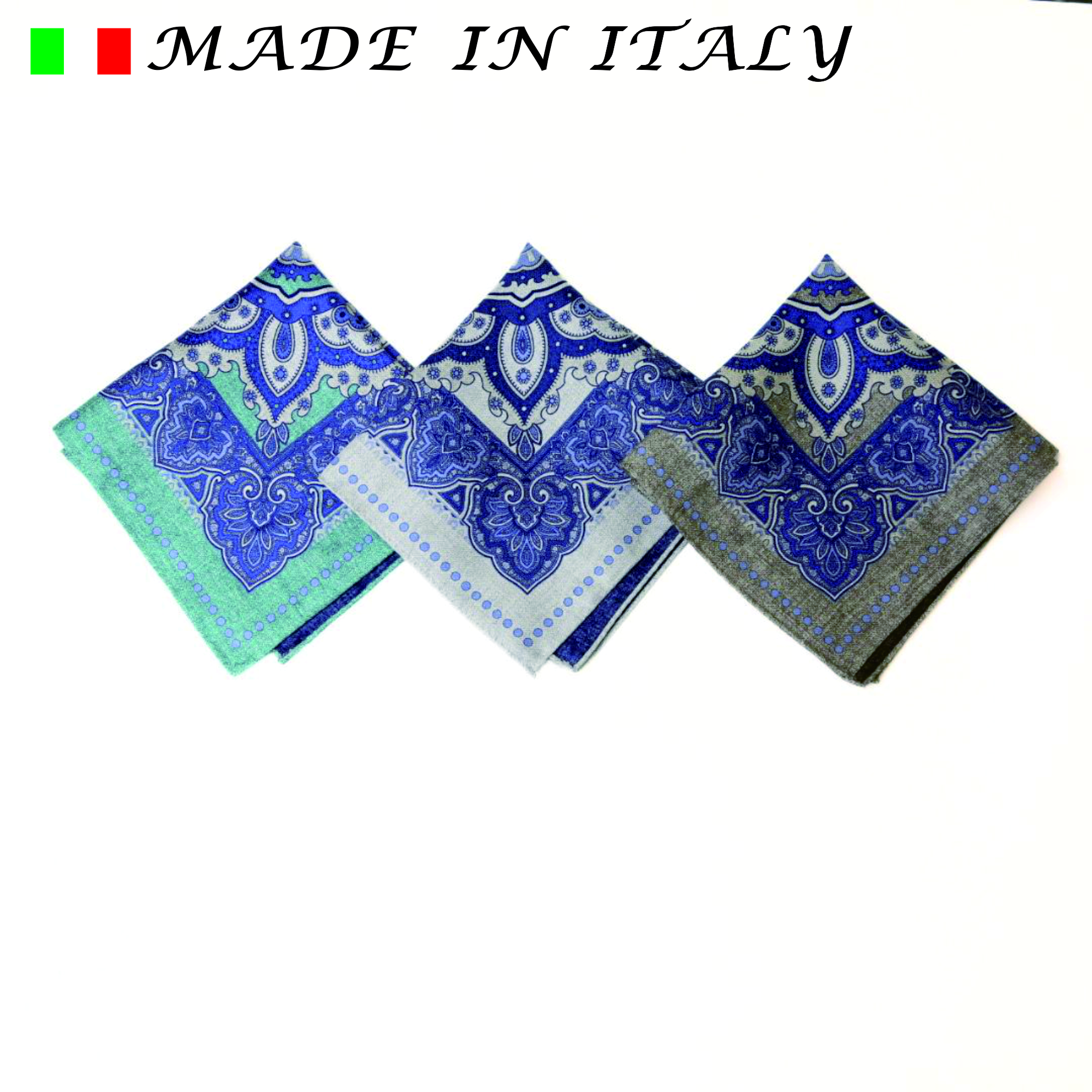 ポケットチーフ  メダリオン イタリア製　FATTURA