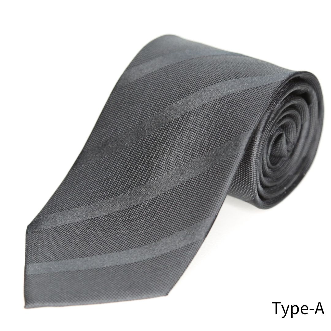 フォーマル黒柄ネクタイ  ブラック  慶事用  FATTURA  メンズファッション  礼装用ネクタイ